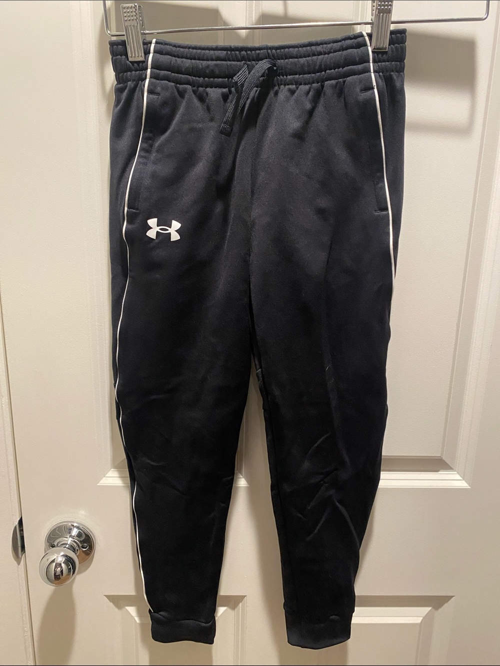 Under Armour Black Jogger Pants with White Logo Detail